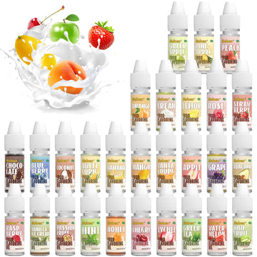 Food Flavoring Oil, 28 Flavors 100% Pure Natural Extract Liquid Oil - Water & Oil Soluble - Concentrated Candy Flavoring For Lip