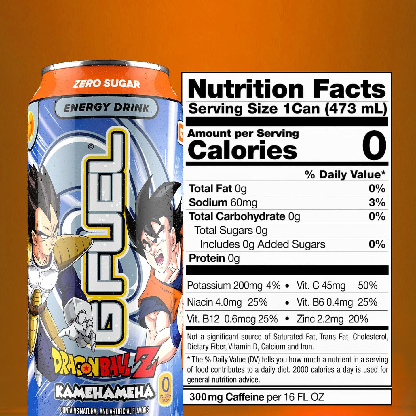 G Fuel Energy Drink, Kamehameha Strawberry Lychee Flavor, 16 oz Can, 12-Pack