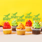 Ercadio 24 Pack Dinosaur Baby Cupcake Toppers Green Glitter Dinosaur Baby Cupcake Picks Little Dino Baby Cupcake Picks For Dinos