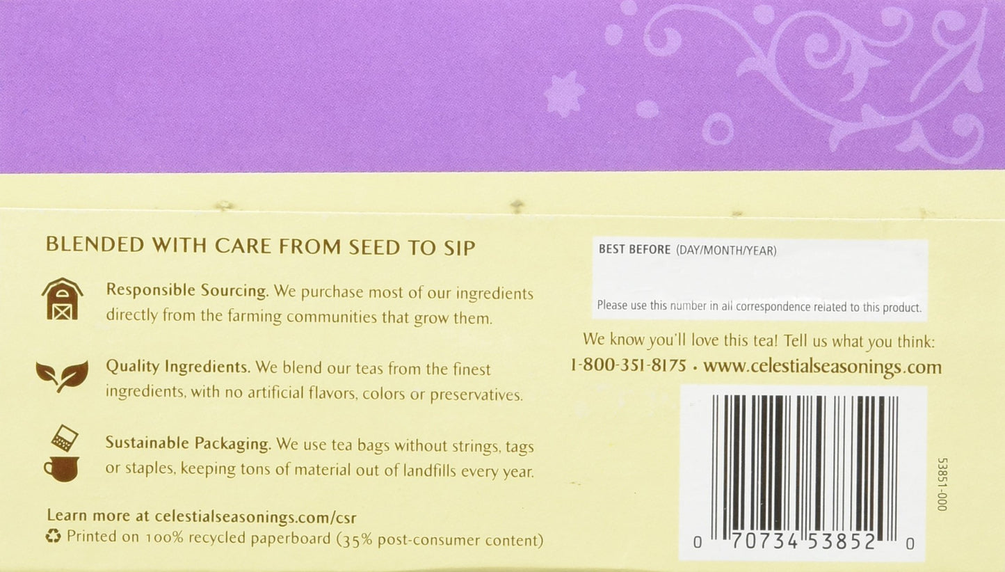 Celestial Seasonings Lemon Lavender Lane Tea, Pack Of 3