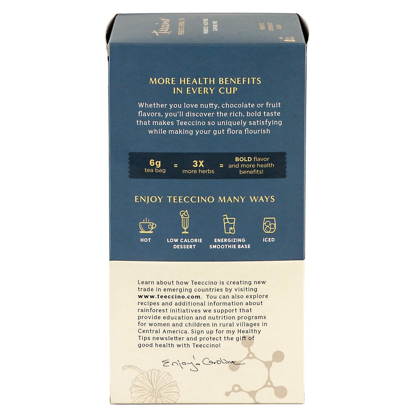 Teeccino Dark Chocolate - Prebiotic Superboost Herbal Tea - Support Your Probiotics With Vegan Gos & Organic Xos For Good Gut He
