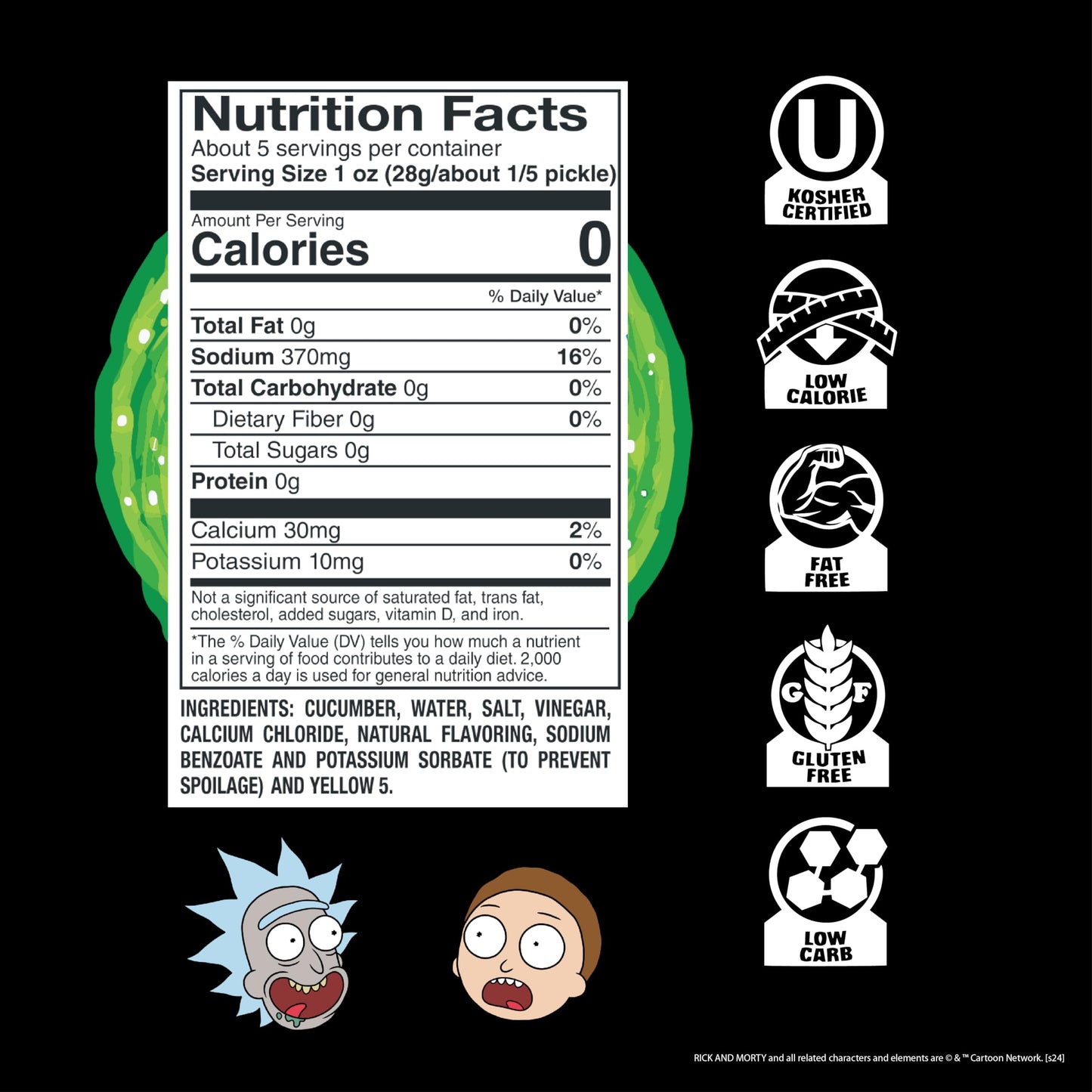 Van Holtens Pickles Pickle Rick Character Pickle-In-A-Pouch 12 Pack