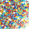 Red Blue and Yellow Sprinkles for Cake Decorating, Edible Pearls, Jimmies and Stars Mixed, Perfect for Cake Decorations, Baking,