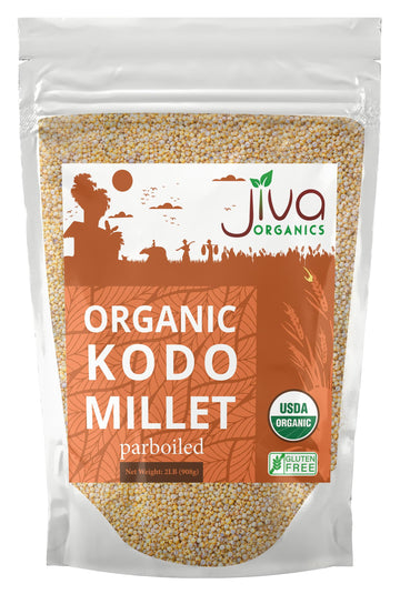 Jiva Organics Kodo Millet 2 LB Bag | Whole Grain, Gluten-Free & Organic | High Fiber, Protein-Rich Superfood for Healthy Indian 
