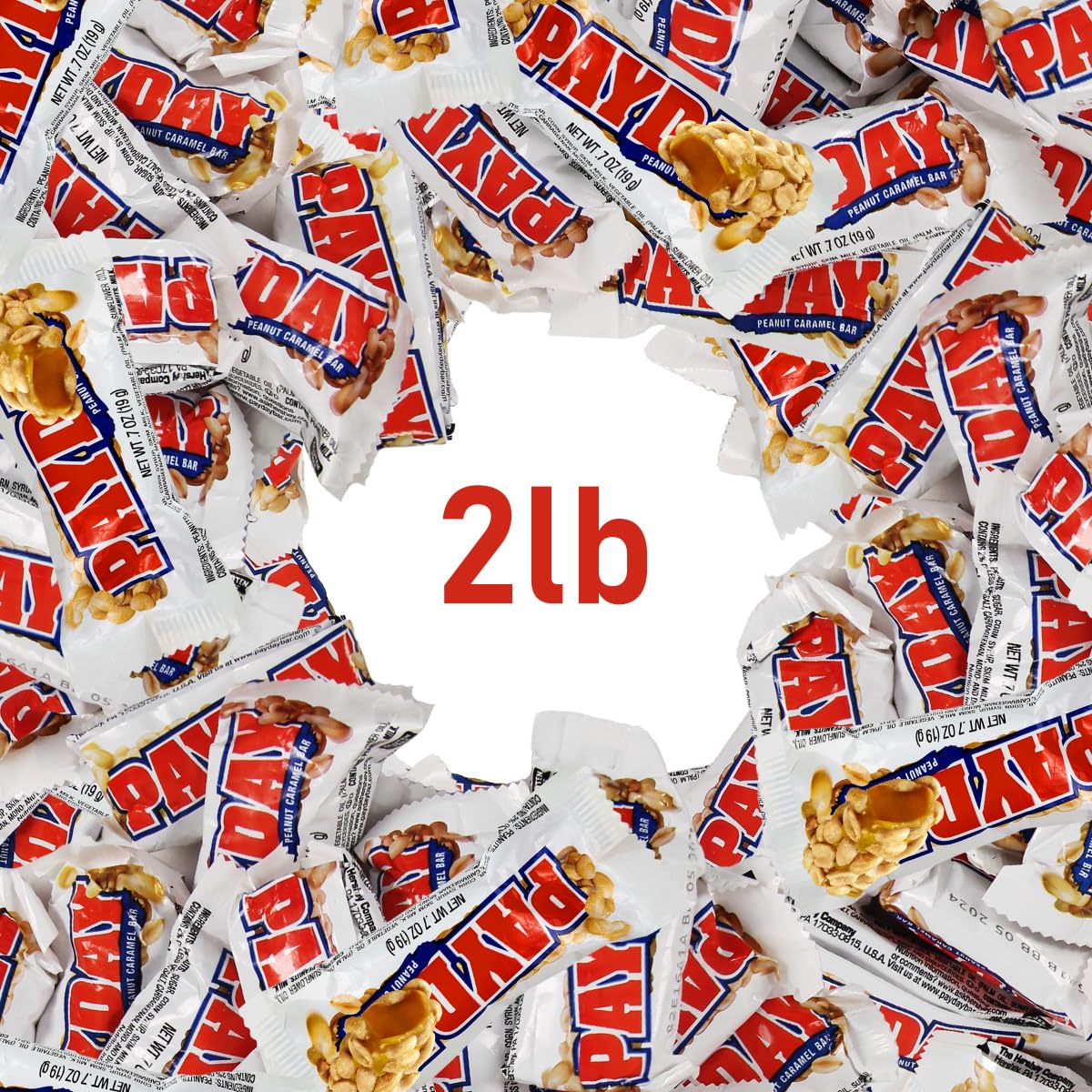 Peanut Caramel Candy Bars Snack Size 2Lb Bulk for Home Snacking, Movie, or Office Break Hours - Delicious Individually Wrapped P