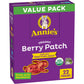 Annie'S Organic Berry Patch Bunny Fruit Flavored Snacks, Gluten Free, Value Pack, Halloween Candy Alternative, 22 Pouches, 15.4