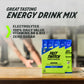 Fast Twitch Energy Drink Mix, Cool Blue, Zero Sugar, Caffeine, Electrolytes, 0.08oz Packets, 10 Pack