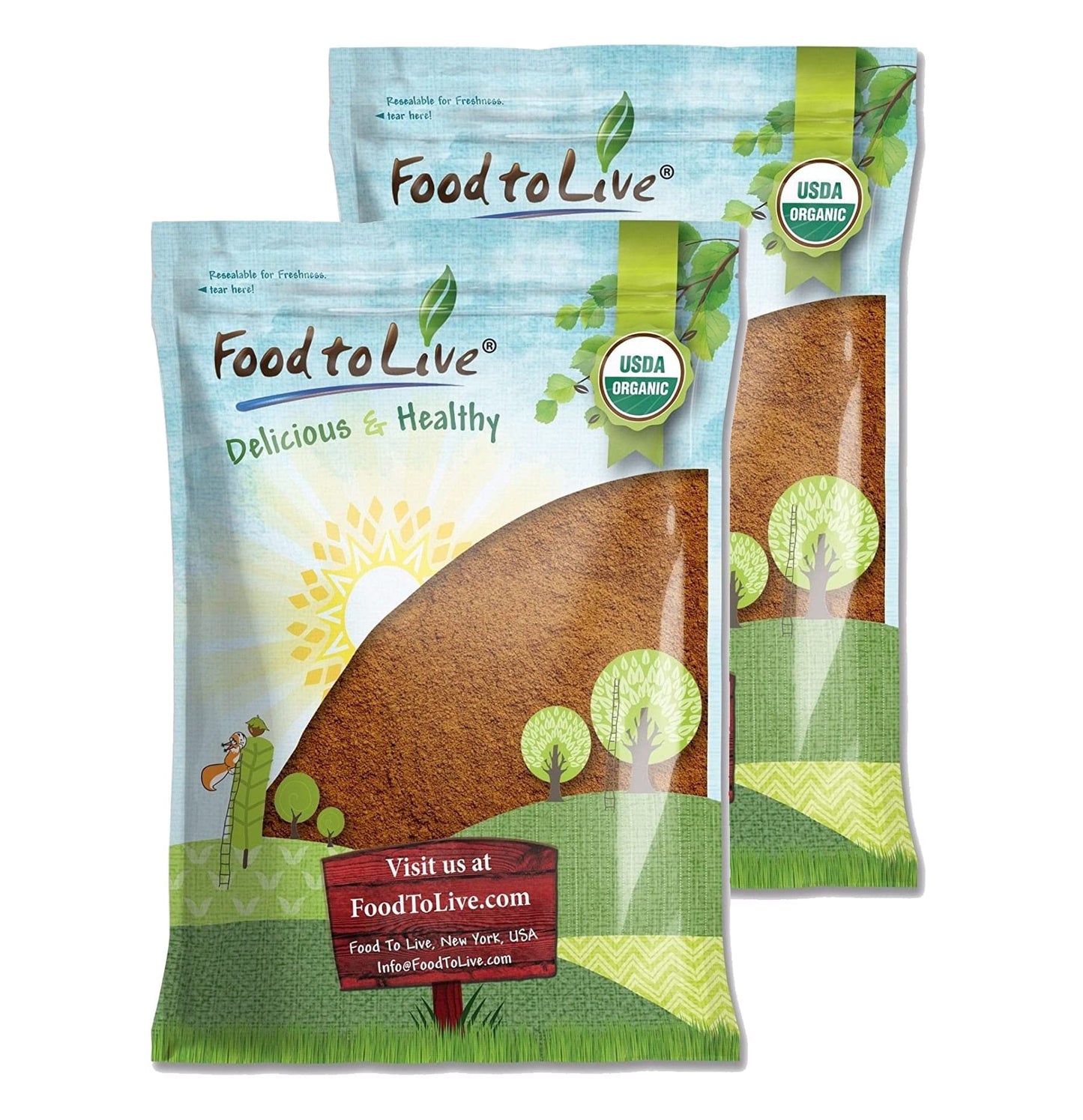 Food to Live Organic Cocoa Powder, Unsweetened Non-Dutched, 16 Pound, Non-GMO, Kosher, Bulk