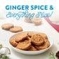 Highkey Gluten Free Ginger Spice Cookies - Keto Snack No Sugar Low Carb Snacks Foods Diet Friendly Food Healthy Cookie Dessert Treat Sweet <1G Sugar Ginger Snaps 2.0Oz 3Pack