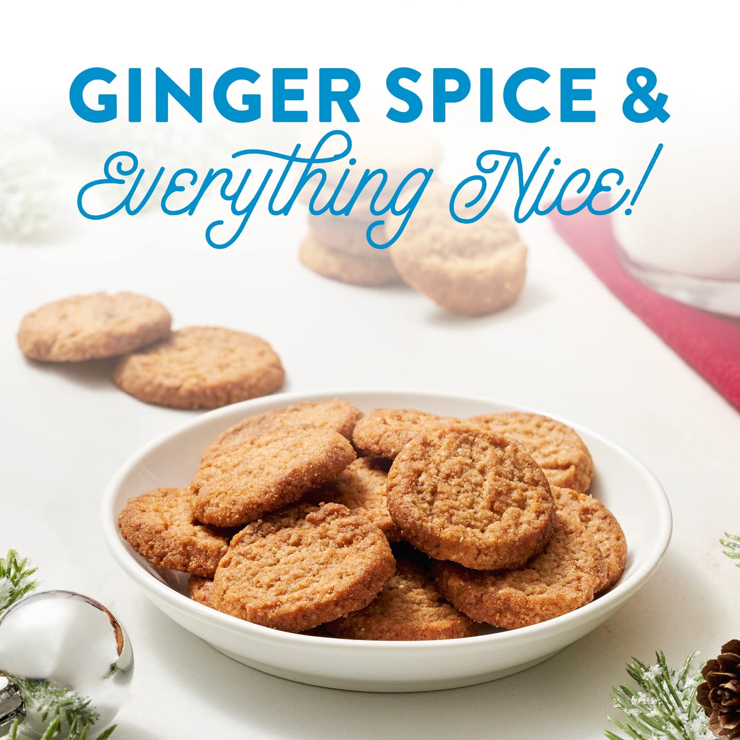 Highkey Gluten Free Ginger Spice Cookies - Keto Snack No Sugar Low Carb Snacks Foods Diet Friendly Food Healthy Cookie Dessert Treat Sweet <1G Sugar Ginger Snaps 2.0Oz 3Pack
