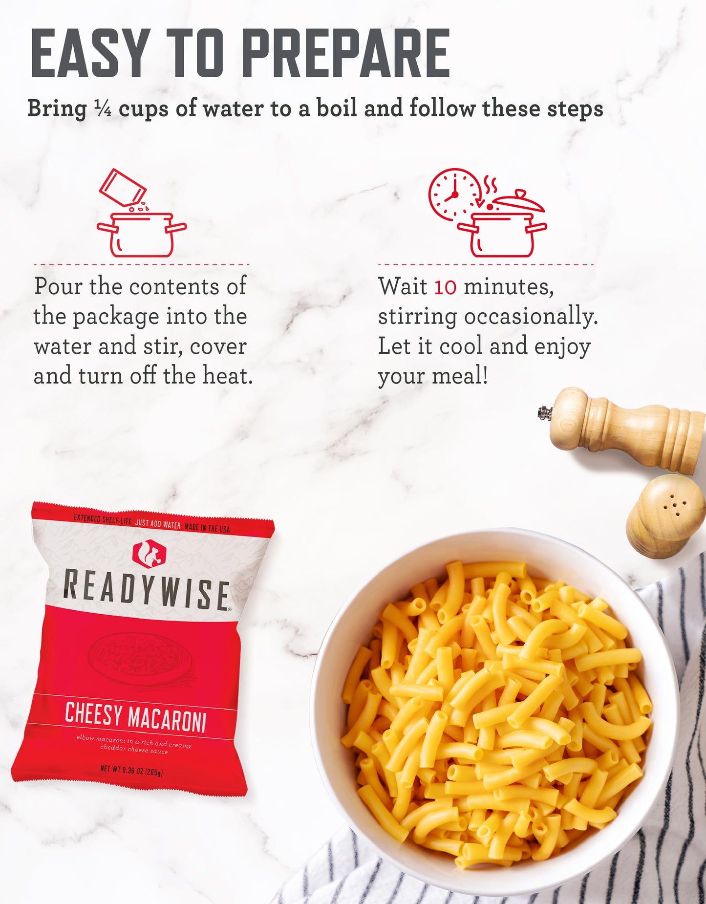 READYWISE - Emergency Food Supply Bucket, 120 Servings, MRE Meal Food Supply, Premade, Freeze Dried Survival Food for Hiking, Ad