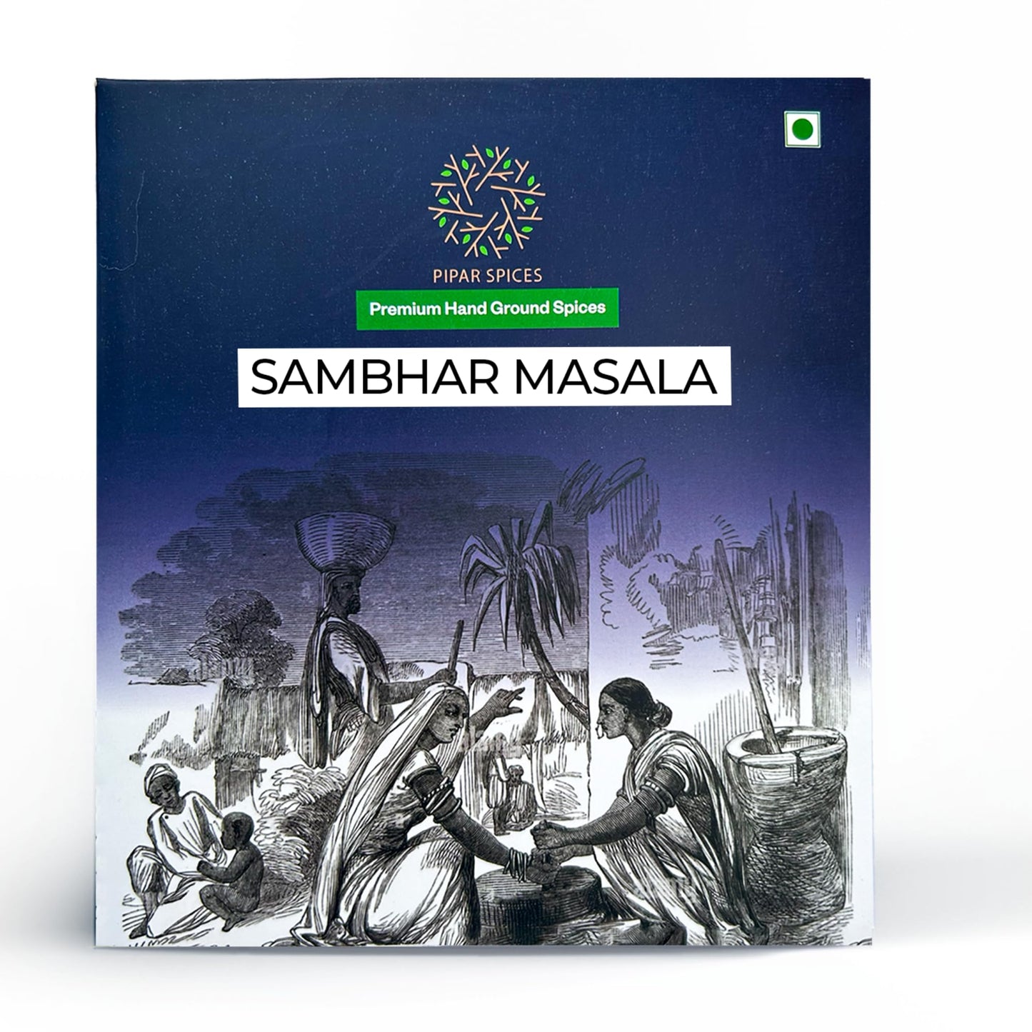Pipar Spices Sambhar Masala - 100g (3.53 oz) Pack | Hand Grounded For Rich Aroma And Flavor