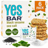 The YES Bar Black Sesame Sea Salt Plant Based Protein Snack Bar 6 Count Vegan Gluten Free Low Sugar Keto Friendly