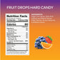 Assorted Fruit Drops Hard Candy - 2 Pound Bulk Pack (About 180 Count) - Orange, Strawberry, Grape, Cherry