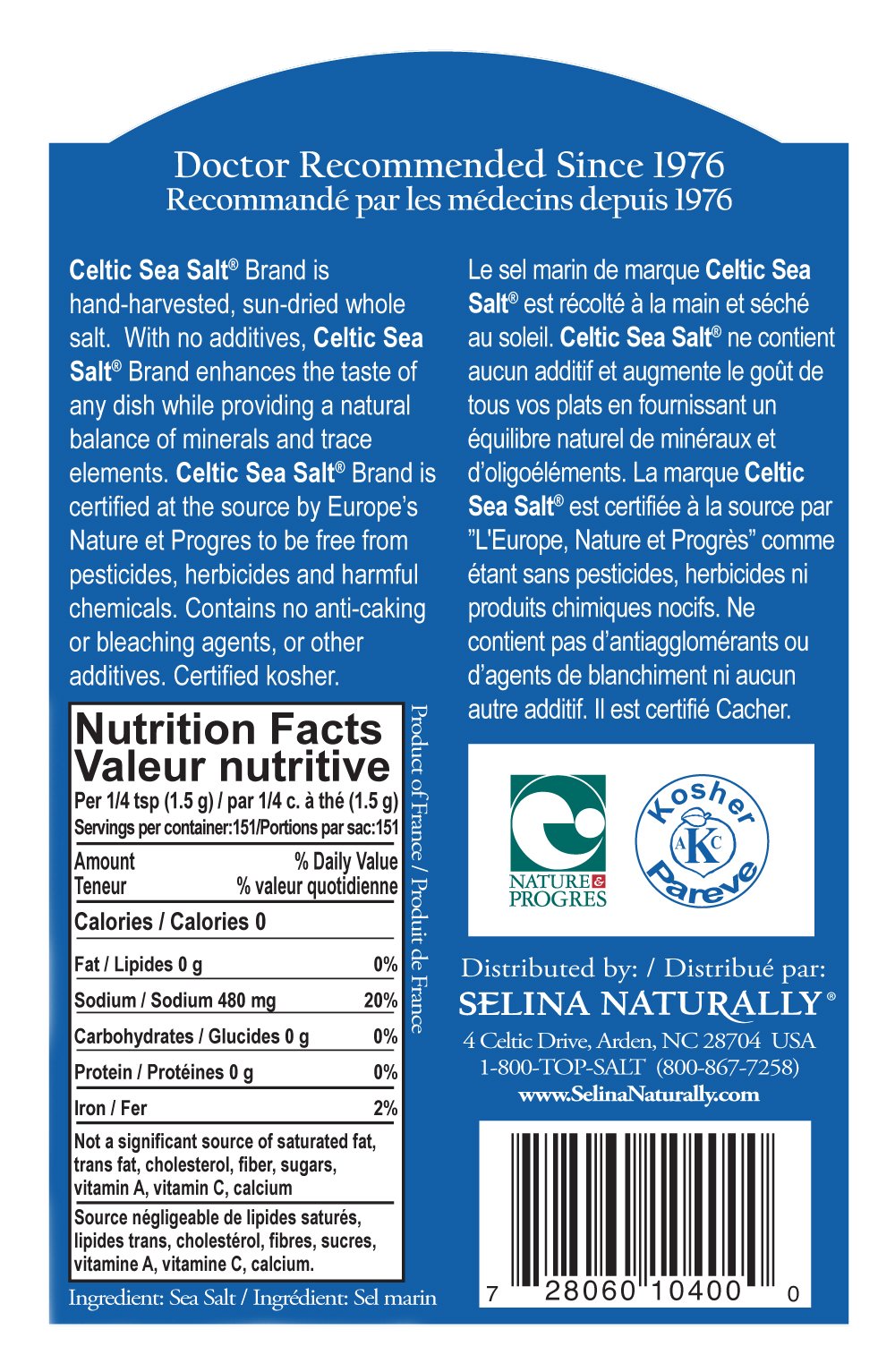 Celtic Sea Salt Light Grey Pouch, 8 oz - Natural, Fine Sea Salt for Cooking and Seasoning, Non-GMO, Gluten-Free