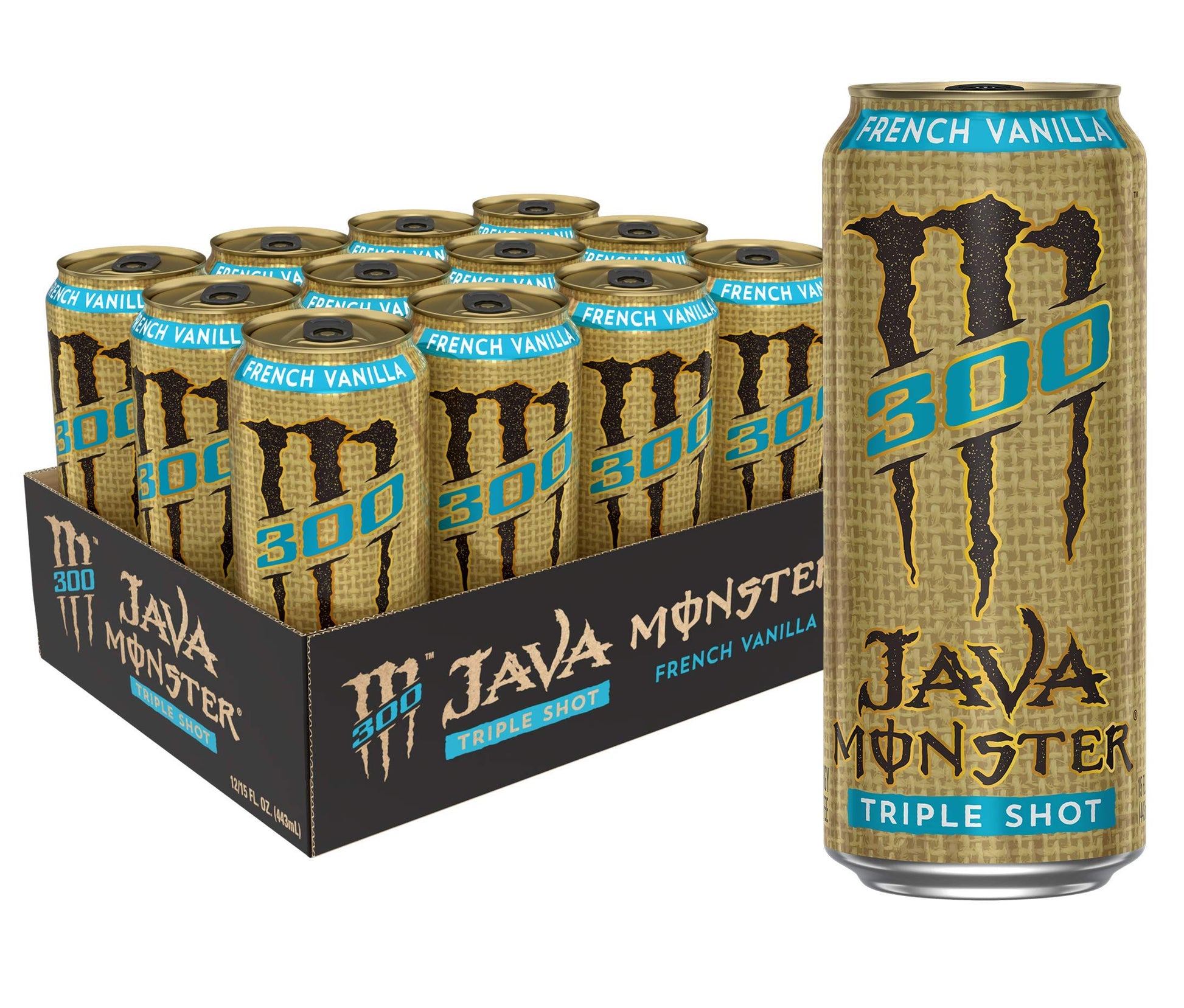 Monster Energy Java Coffee, French Vanilla, 15 Fl Oz, 12 Pack