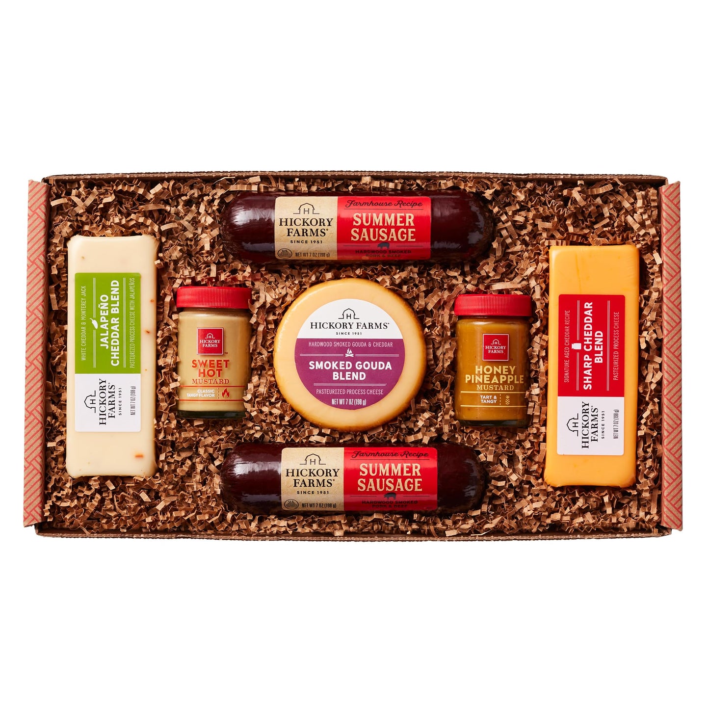 Hickory Farms Farmhouse Meat and Cheese Food Gift Basket (Large) - Box Set | Charcuterie Board Food | Summer Sausage | Father's 