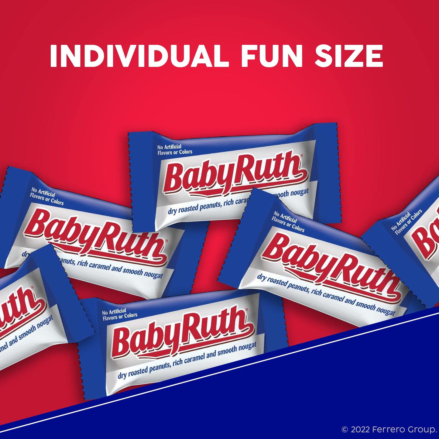 Baby Ruth Chocolatey, Peanut, Caramel, Nougat, Fun Size Individually Wrapped Candy Bars, Great Valentine'S Day Gifts For Kids, 3.9 Oz Each