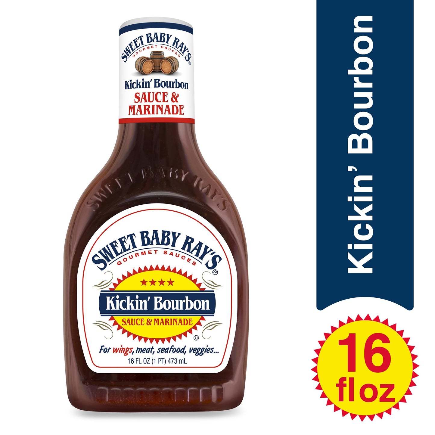 Sweet Baby Rays Kickin spirit-inspired flavor Sauce and Marinade, 16 Fl Oz (Pack of 2)