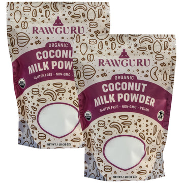 Rawguru Coconut Milk Powder - 16 Oz (Pack Of 2) - Usda Organic | Gluten Free | Non-Gmo | Vegan | Plant-Based Creamer