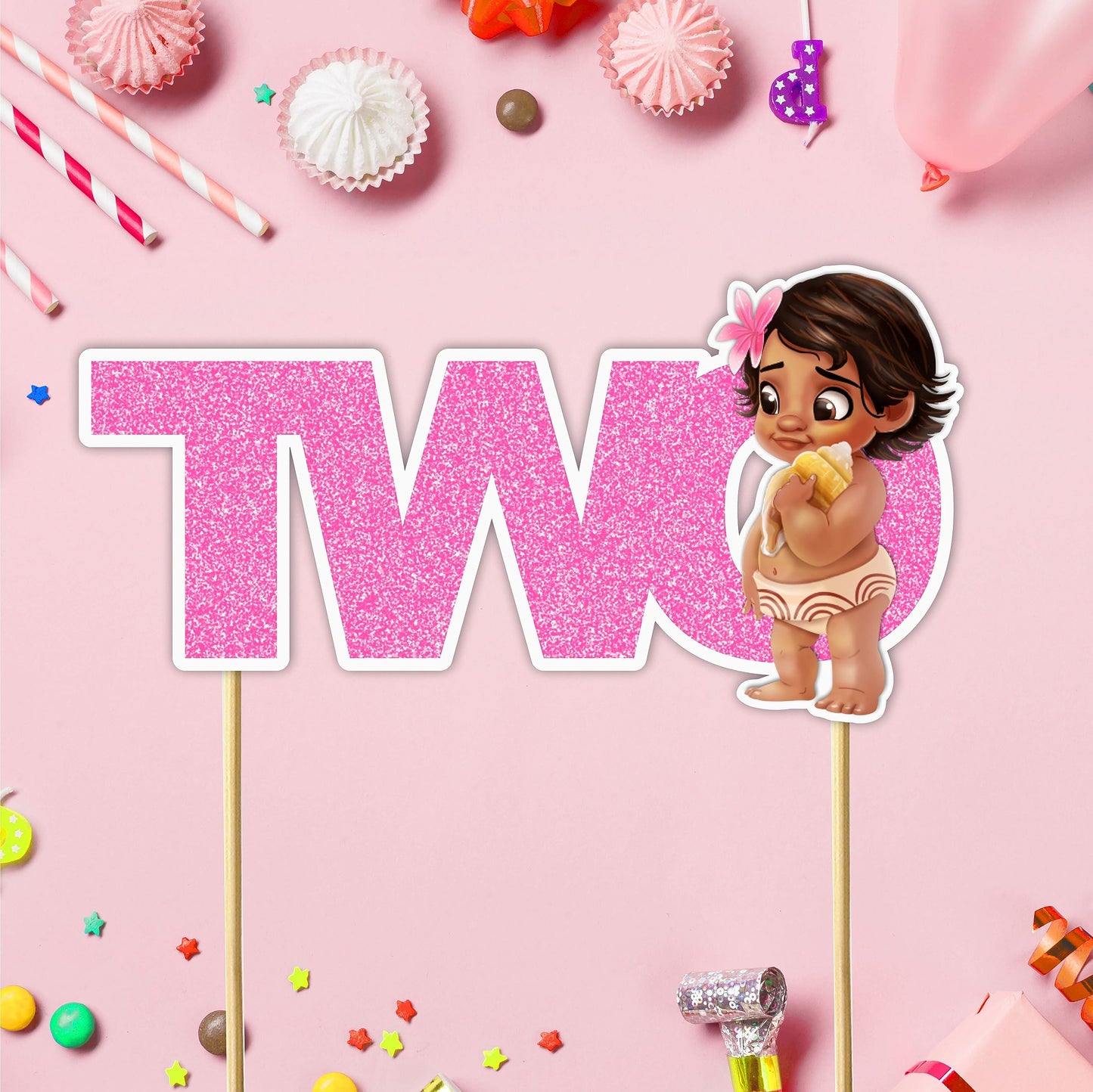 Seyal Bby Mona Happy Birthday Toppermona Two Cake Topper