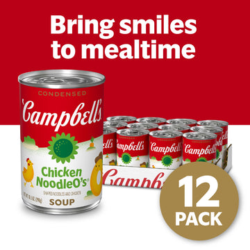 Campbell'S Condensed Kids Soup, Chicken Noodleo’S Soup, 10.5 Oz. Can (Pack Of 12)