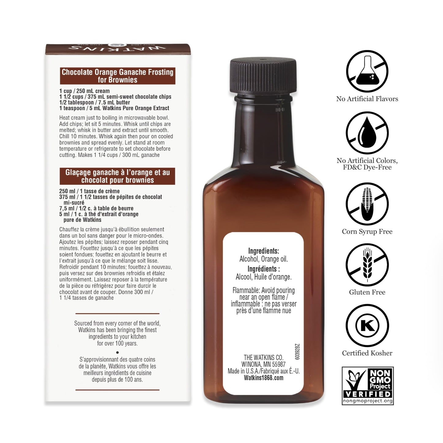 Watkins Pure Orange Extract, 2 Oz. Bottles, Pack Of 6 (Packaging May Vary)