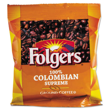 Folgers 06451 Coffee, 100% Colombian, Ground, 1.75oz Fraction Pack, 42/Carton
