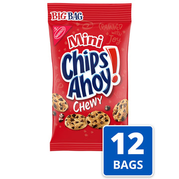 Chips Ahoy! Mini Chewy Chocolate Chip Cookies, Big Bag, 12 - 3 Oz Packs
