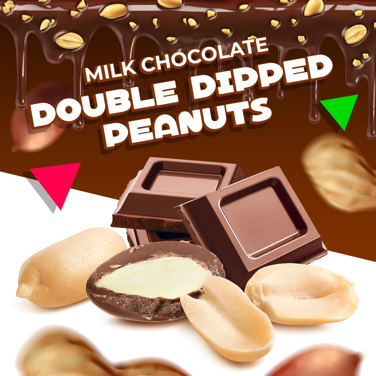 Milk Chocolate Double Dipped Peanuts Candy (2 Pound Bag)