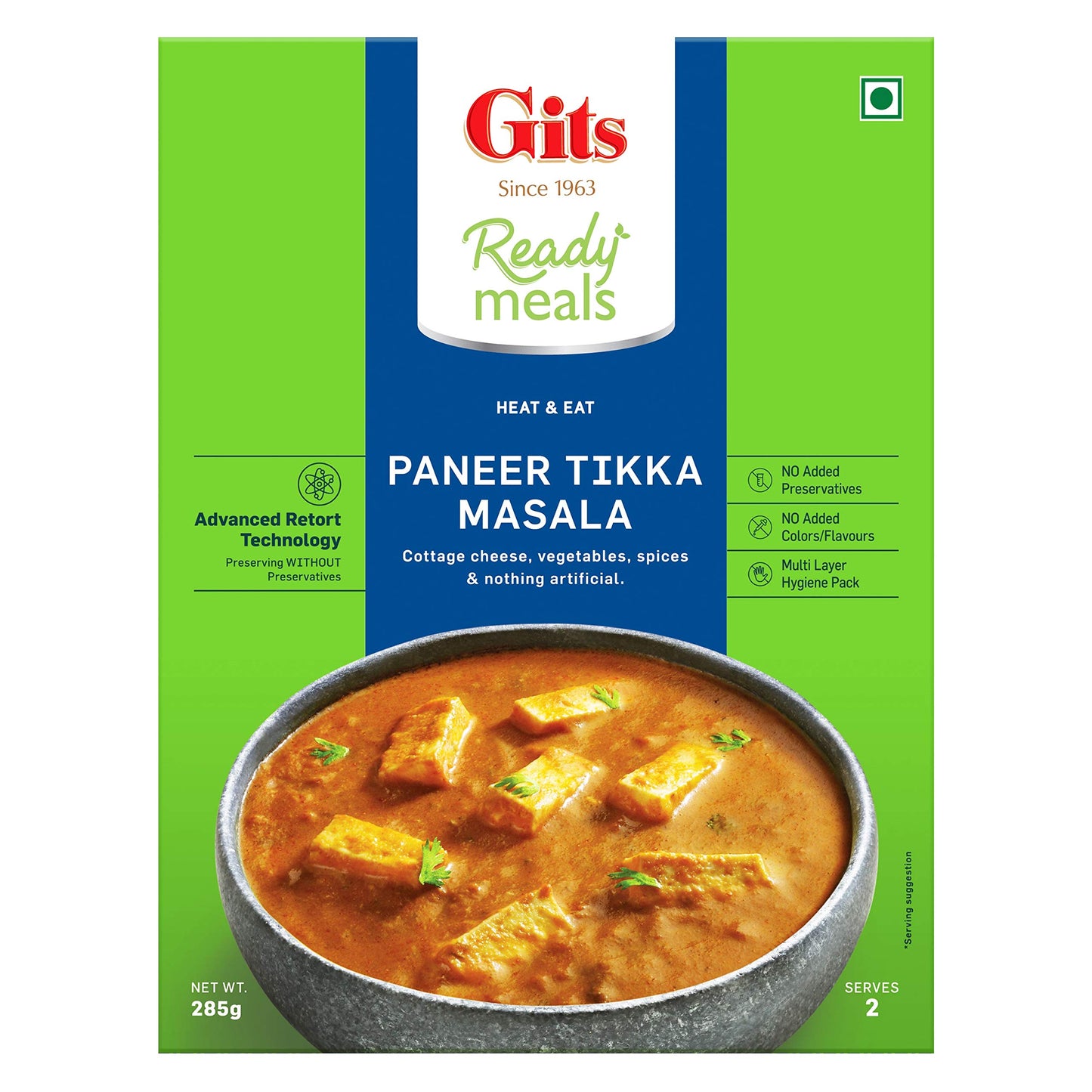 Gits Ready To Eat Paneer Tikka Masala, 855G (Pack Of 3 X 285G Each)