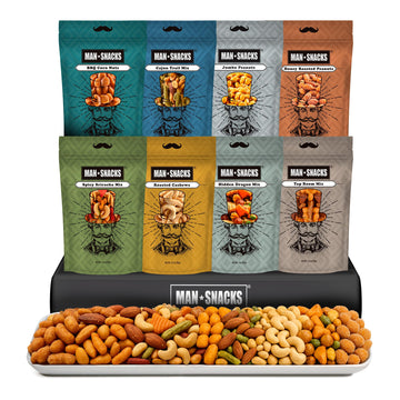 Nuts Gift Basket for Men - 8 Unique Flavors of Gourmet Nuts