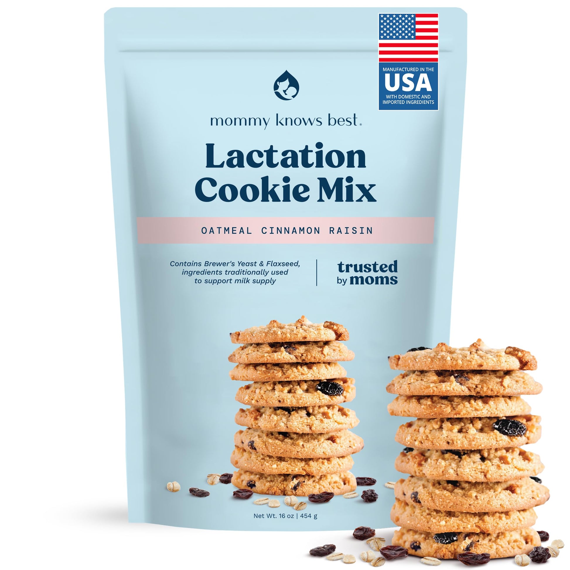 Mommy Knows Best Lactation Cookies Mix Oatmeal Cinnamon Raisin 1 Pound