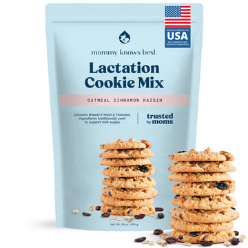 Mommy Knows Best Lactation Cookies Mix Oatmeal Cinnamon Raisin 1 Pound