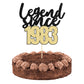 Gyufise 1Pcs Legend Since 1983 Cake Topper 40Th Birthday Cake Decoration Hello 40 Funny 40 And Fabulous Decoration For 40Th Wedd