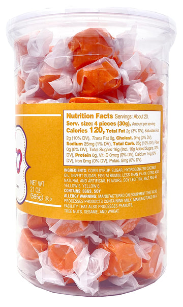 Fairtime Adams & Brooks Taffy Bulk Pink Candy For Candy Buffets, Tangerine Taffy, Tangerine Candy, Bulk Candy, Pinata Candy, Ind