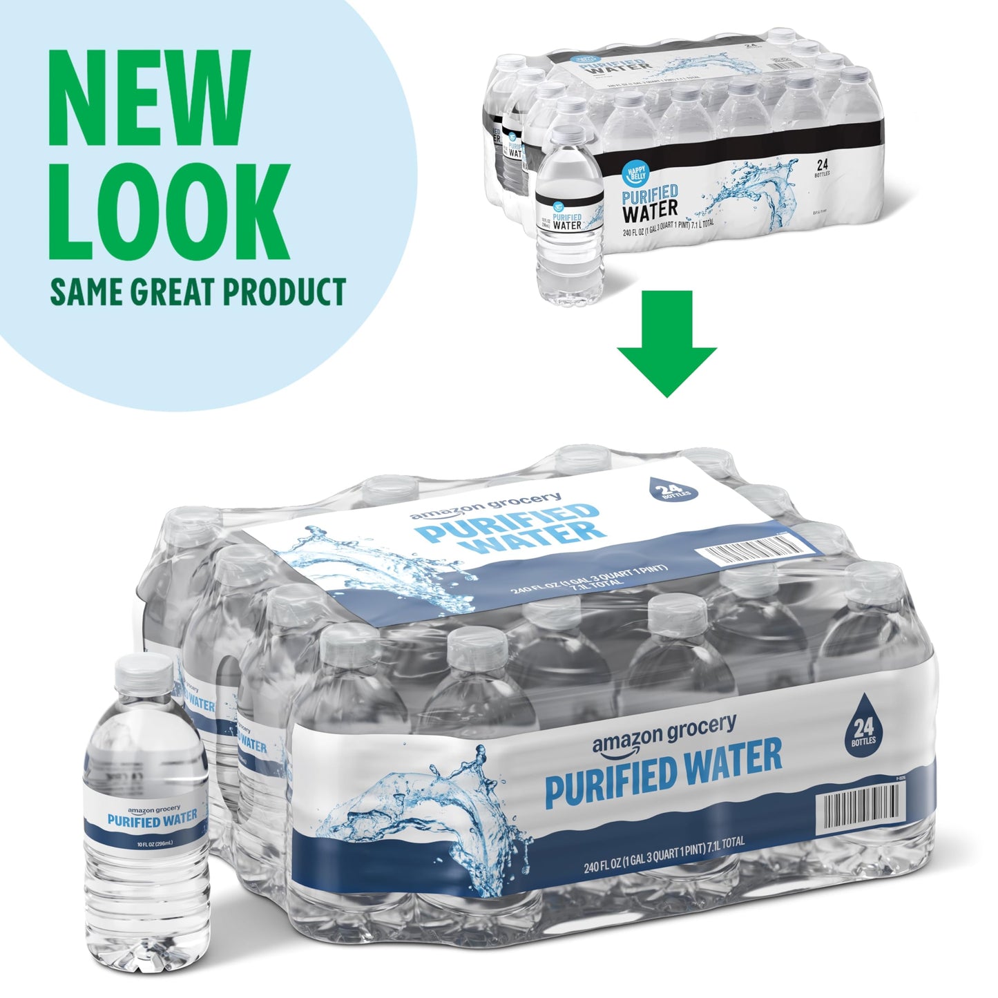 large online retailer Grocery  Purified Water  Plastic Bottles  10 Fl Oz  Pack 24