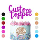 Personalized Cake Topper Birthday Cake Toppers 11 Colours Wedding Cake Topper With Any Text Numbers Double Sided Glitter Cake Decoration For Anniversary Baby Shower(Purple)