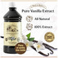 BACK TO BASICS Pure Vanilla Extract - 16 oz - All Natural Mexican Vanilla for Cooking and Baking