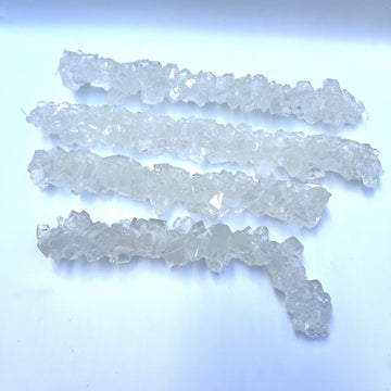 SweetGlob Old Fashioned Rock Candy Crystals on Strings (Clear White, 3 Pound)