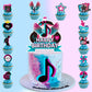 GLURUITE 49pcs Music Cake Toppers Set - Musical Birthday Party Decorations, Bright Colors, Model WENHU-0001, Paper Material