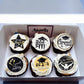 Ephlyn Graduation Cupcake Toppers, 54 Pcs, Wafer Paper, Black, 1.8cm & 4.6cm, Grad Cap & Diploma Decorations for Class of