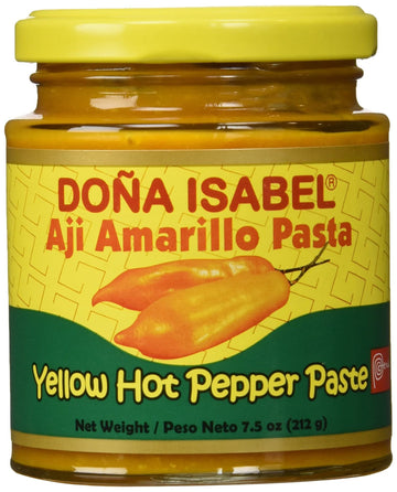 Doa Isabel Aji Amarillo Molido (Yellow Hot Pepper Paste) 7.5oz Single Bottle - Product of Peru - 3 pack