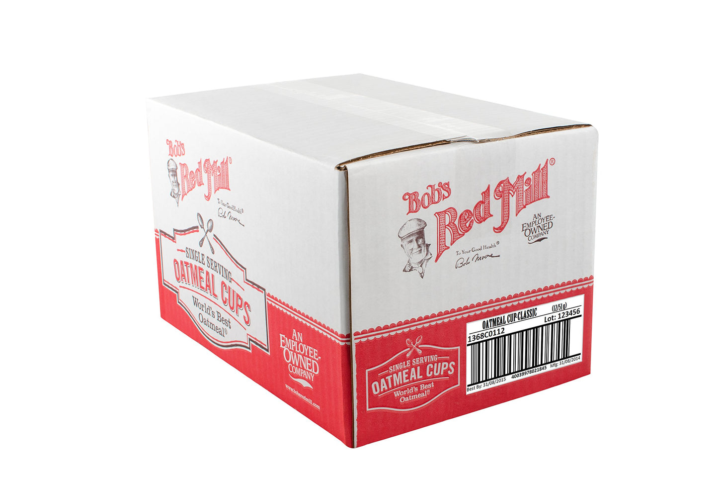 Bobs Red Mill GF Oatmeal Cup, Classic, 1.81 Ounce Cup (Pack of 12), Gluten Free, Non-GMO, Vegan, Whole Grain, Kosher