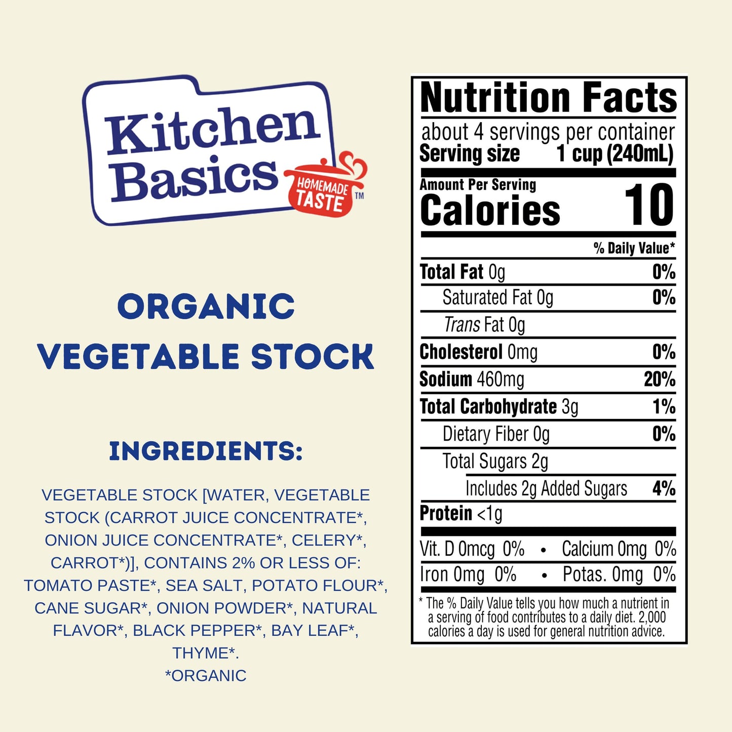 Kitchen Basics Organic Vegetable Stock, 32 Oz (Pack Of 12) | No Artificial Flavors, Vegan, Gluten Free |