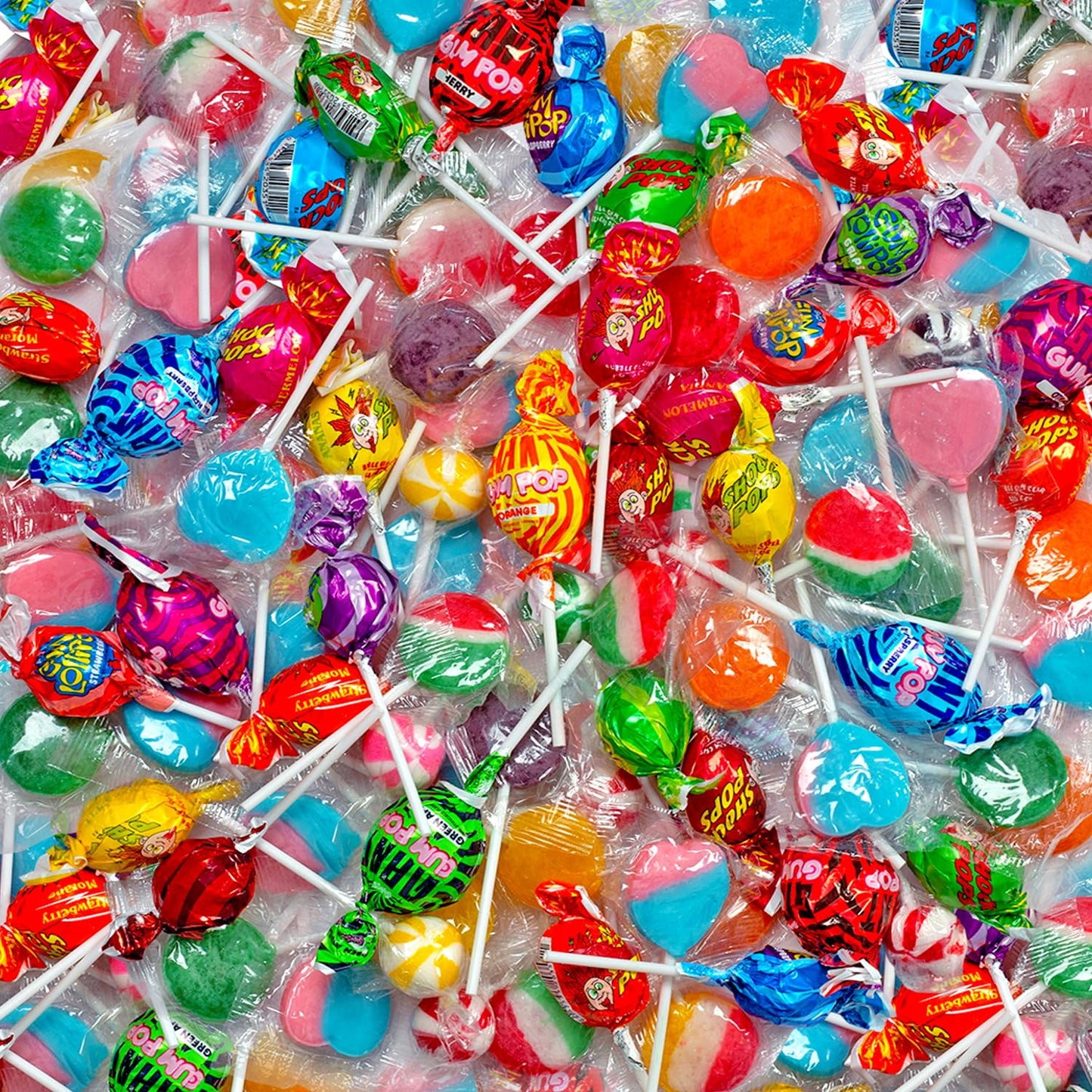 Lollipop Assortment - 5 Pounds - Sucker Bulk - Classic Bulk Lollipops - Individually Wrapped - Classroom, Birthday Goodie Bags