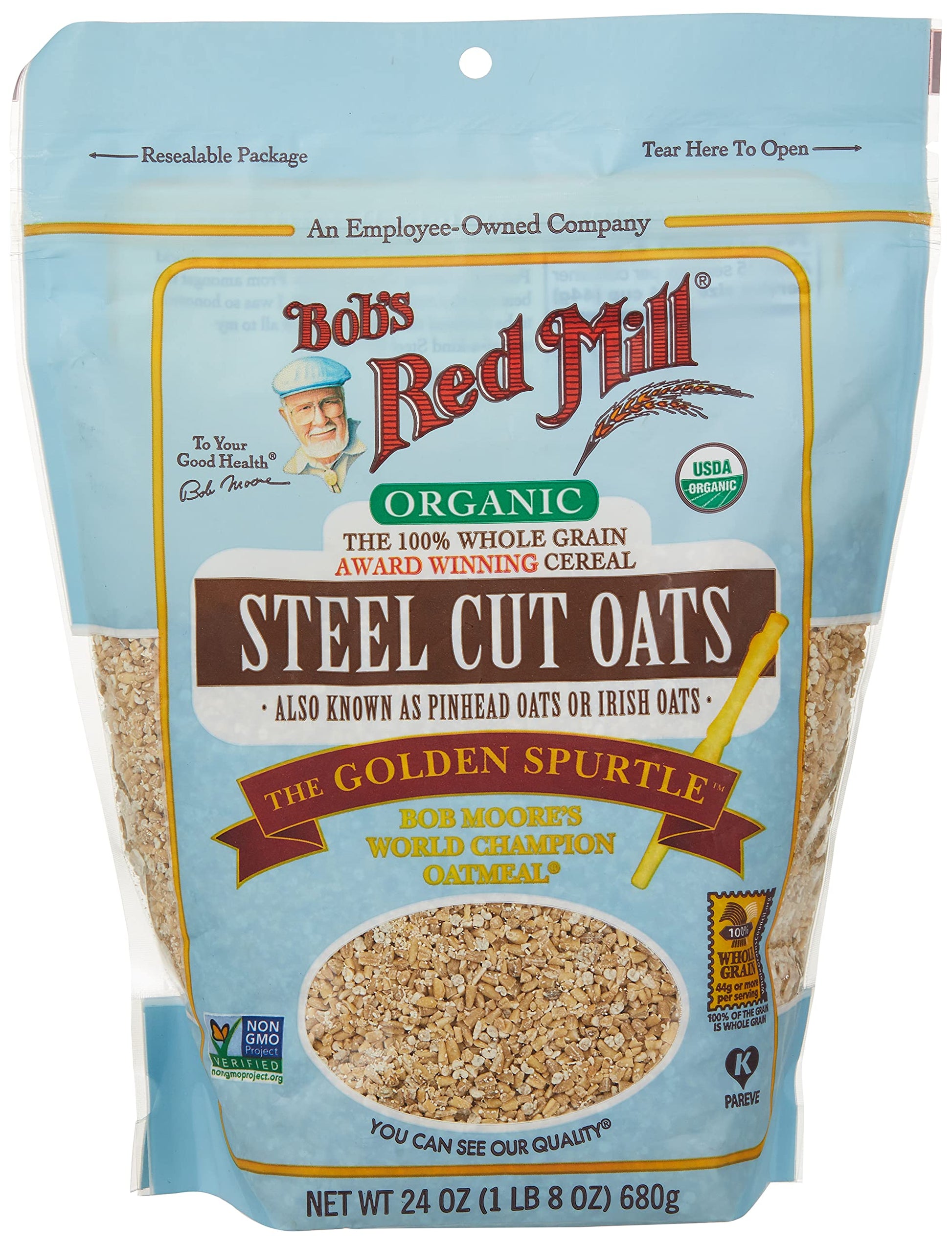 Bobs Red Mill Organic Steel cut Oats 24 Oz