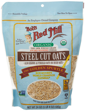 Bobs Red Mill Organic Steel cut Oats 24 Oz