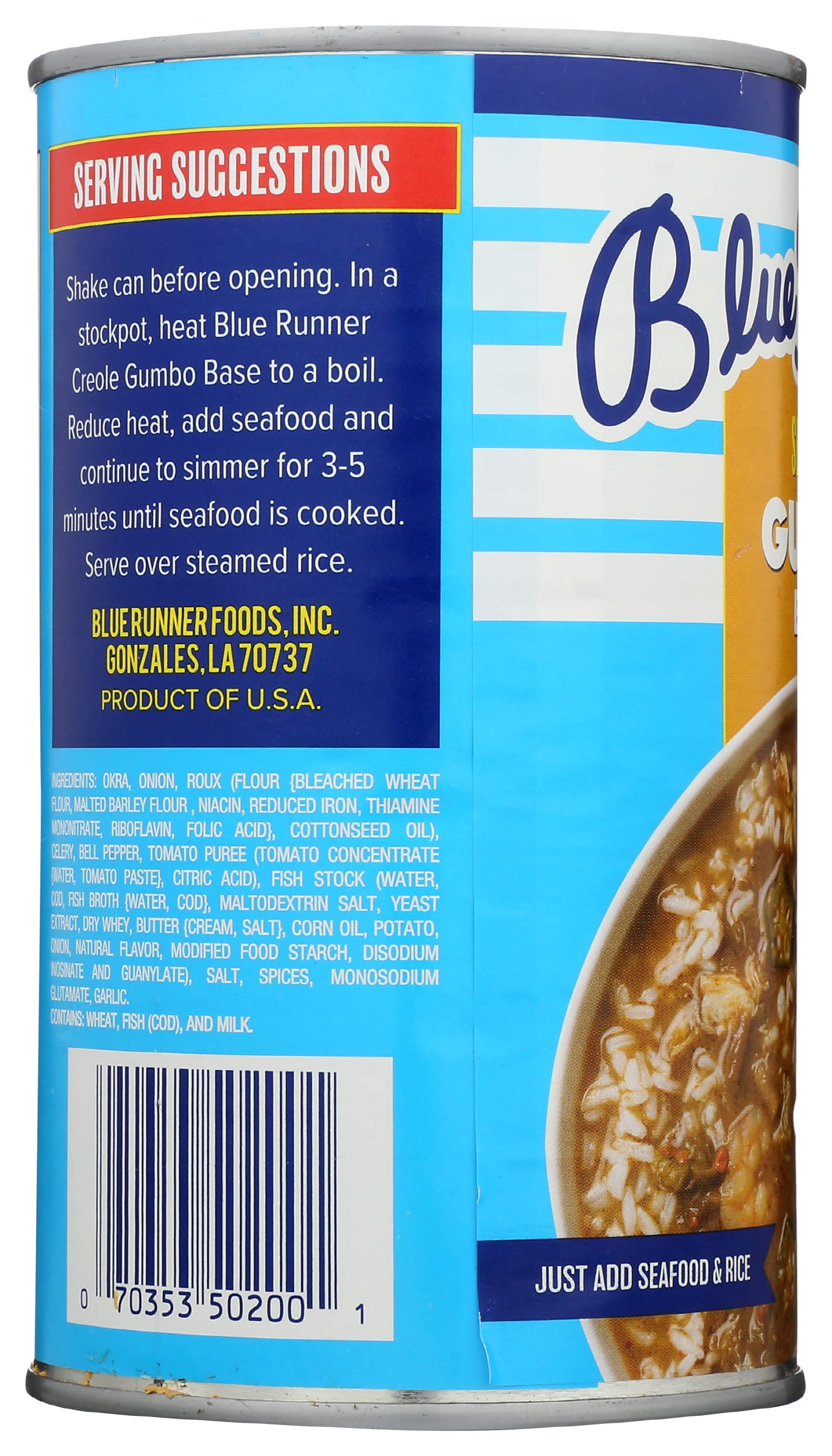 Blue Runner Seafood Gumbo Base, Zero Trans Fat, 25 Ounces (Pack Of 6)