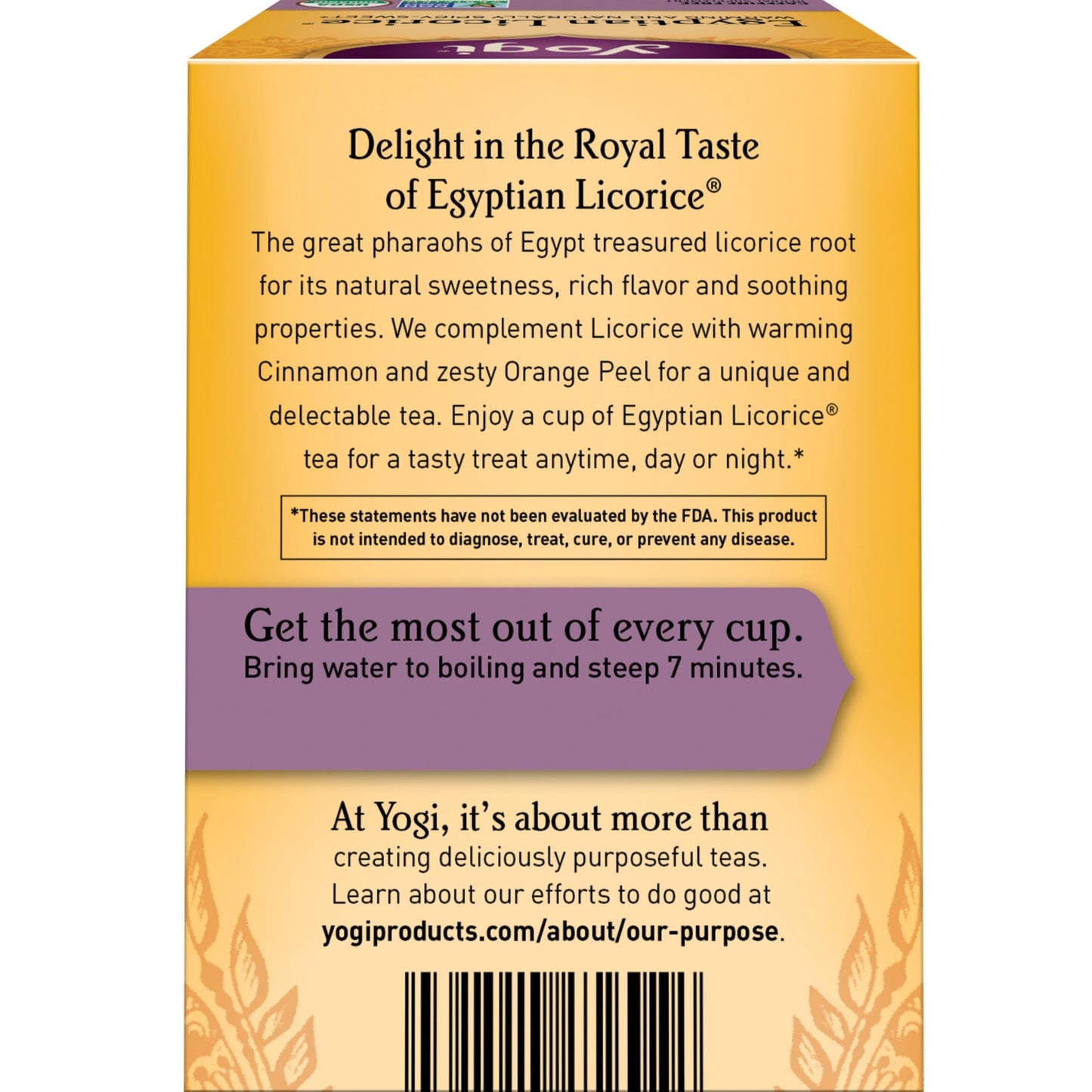 Yogi Egyptian Licorice Tea - Organic Tea Bags with Licorice Root & Spices - 64 Count (4 Packs)